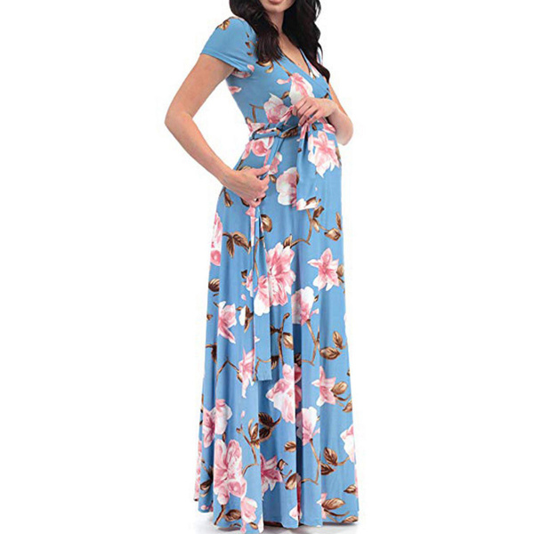 Women's Casual Maternity Maxi Dress V ...